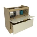 Ver imagem 3 de Balcão de Cozinha com Rodapé 1 Porta e 1 Gaveta sem Tampo 80cm Nanda Tecnomobili