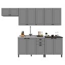 Ver imagem 1 de Cozinha Modulada Firenze 5 Peças com Balcão 120cm Chumbo/titânio sem Tampo - Indékes