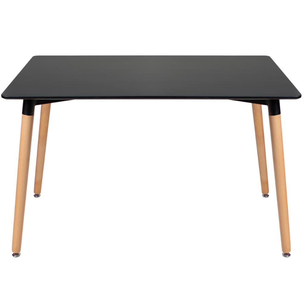 KIT - Mesa de jantar retangular Eames 80 x 120 cm preto + 4 cadeiras Eiffel DSW Roxo - 3