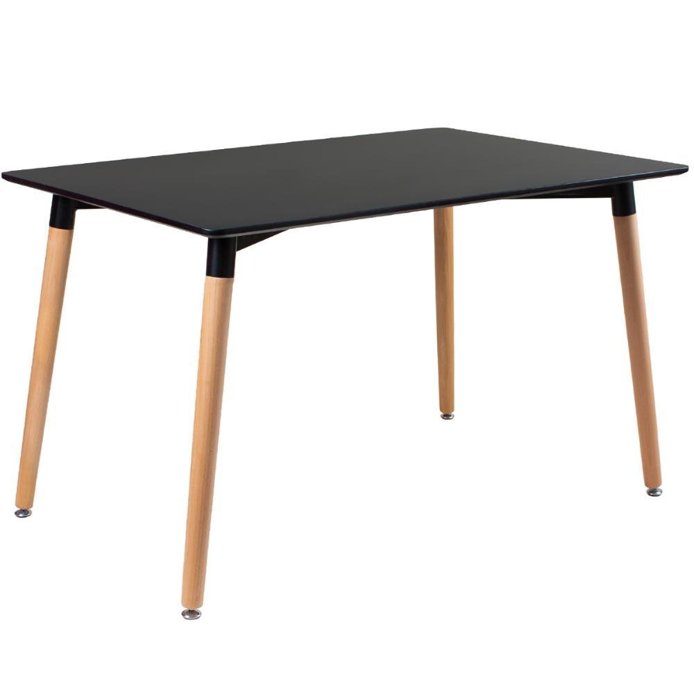 KIT - Mesa de jantar retangular Eames 80 x 120 cm preto + 4 cadeiras Eiffel DSW Roxo - 2