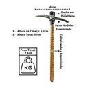 Ver imagem 3 de Picareta Pá Ponta Premium Cabo Envernizado Cunha Polietileno