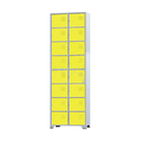 Ver imagem 1 de Armário Roupeiro De Aço 16 Portas Para Vestiário Academia Locker Amarelo