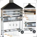 Ver mais imagens de Churrasqueira Para Espetinho Carrinho Inox Para Vender Espetinhos 95x25 Com 03 Grelhas Aramada Urugu