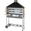 Ver imagem 1 de Churrasqueira Para Espetinho Carrinho Inox Para Vender Espetinhos 95x25 Com 03 Grelhas Aramada Urugu