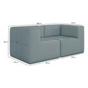Ver imagem 2 de Sofá Modulado 2 Lugares 154cm Espuma D33 Multimóveis CR45356 Azul