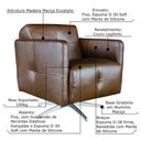 Ver imagem 4 de Kit 4 Poltronas Giratória Astana Couro Marrom Bicolor
