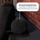 Ver mais imagens de Sofá Evo 2,70m Molas Ensacadas com Chaise Lounge Direita Velourê Preto Cama Inbox