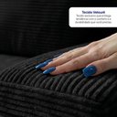 Ver imagem 5 de Sofá Evo 2,70m Molas Ensacadas com Chaise Lounge Direita Velourê Preto Cama Inbox