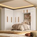 Ver imagem 1 de Guarda Roupa Modulado de Canto 11P 2GV Branco