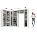 Ver imagem 3 de Guarda Roupa Modulado de Canto 11P 2GV Branco