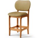 Ver imagem 2 de Kit 02 Banquetas Baixa Bar Cozinha e Sala de Jantar Fixa Betta L02 Imbuia Couríssimo Casco Fendi - L