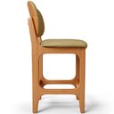 Ver imagem 6 de Kit 02 Banquetas Baixa Bar Cozinha e Sala de Jantar Fixa Betta L02 Imbuia Couríssimo Casco Fendi - L