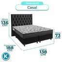Ver imagem 3 de Kit Cama Box + Cabeceira + Colchão Casal D33 - Iso100 - Ortobom