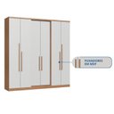 Ver imagem 5 de Guarda-Roupa 6 Portas 2 Gavetas Sonata New Cedro/Off White