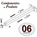 Ver imagem 6 de 06 Suportes Refletor Base Reta Braço 80 Cm 6 Cjts - Branco