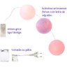 Bolinhas de Luz Cormilu Led, À Pilha, 20 Bolas, 2.8m, (rosa e Lilás) - 4