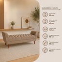 Ver imagem 3 de Recamier Decorativo 150 cm Beira de Cama Casal Estofada na Cor Capuccino