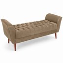 Ver imagem 2 de Recamier Decorativo 150 cm Beira de Cama Casal Estofada na Cor Capuccino