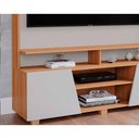 Ver imagem 2 de Rack Bancada C/ Painel P/ Tv até 55 Pol Master 2 Prateleiras e Pés 135x183cm Cinamomo/off White -