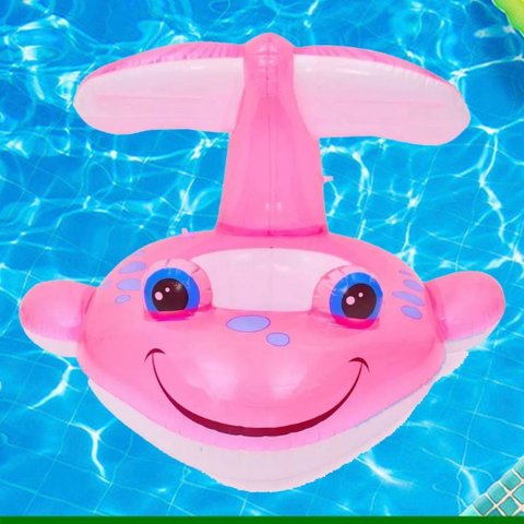 Boia Inflavel Infantil Baleia Rosa