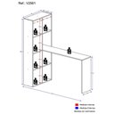 Ver imagem 3 de Escrivaninha com Estante Lateral Multimóveis V2561