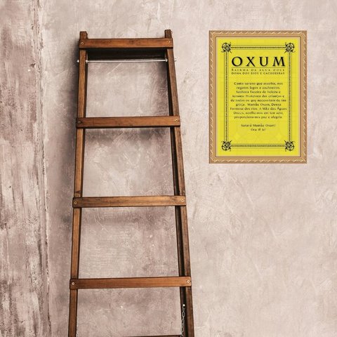 Quadro Moldura Dourada Oração Oxum 33x24cm:com Acetato