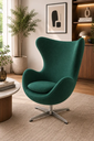 Ver imagem 1 de Poltrona Egg em Tecido Suede Verde