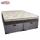 Ver imagem 6 de Cama Box Baú Queen Suede Bipartido + Colchão Elegance Ortopédico Espuma D33 Extra Firme 63x158x198 C
