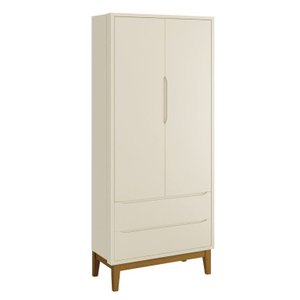 Guarda-roupa Classic 2 Portas 2 Gavetas Areia/madeira Reller