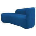 Ver imagem 4 de Recamier Curvo Orgânico 140cm 2 Lugares Lado Esquerdo para Sala de Estar Linho Paris