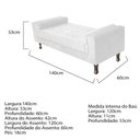 Ver imagem 5 de Recamier Baú Félix Solteiro 140 Cm Corano - Adj Decor - Branco
