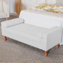 Ver imagem 2 de Recamier Baú Félix Solteiro 140 Cm Corano - Adj Decor - Branco