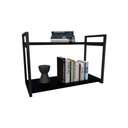 Ver imagem 2 de Nicho Industrial 2 Prateleiras Maldivas Ferro Preto Tampo Preto 80cm