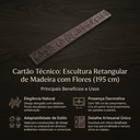 Ver imagem 5 de Escultura Retangular de Madeira Talhada com Flores L195XA12 cm