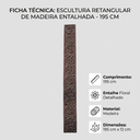 Ver imagem 6 de Escultura Retangular de Madeira Talhada com Flores L195XA12 cm