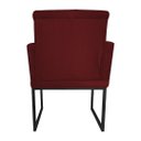 Ver imagem 3 de Poltrona para Sala Cadeira Estofada Escritório Recepção Luxuosa Decorativa:suede Bordô