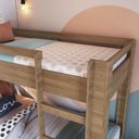 Ver imagem 5 de Cama Beliche Infantil Bicama Menino Menina 2,32m com Escada, Nichos e Gavetas Marrom