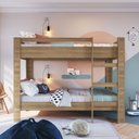 Ver imagem 4 de Cama Beliche Infantil Bicama Menino Menina 2,32m com Escada, Nichos e Gavetas Marrom
