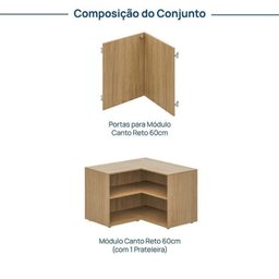 Módulo de Canto Reto 60 Frame Cabecasa madeiramadeira - 3