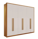 Ver imagem 1 de Guarda Roupa Casal 100% MDF 6 Portas 6 Gavetas 278cm Anápolis Cinamomo/Off White - Valverde