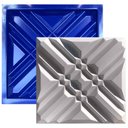 Ver imagem 1 de Forma 3D Gesso e Cimento ABS 1mm - Xis 30x30 cm
