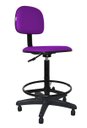 Ver imagem 1 de Cadeira Caixa Secretaria Polo - Couro Sintetico Corano - Roxo