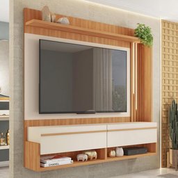 Painel para Tv até 60 Polegadas Marrom Vivenda Caemmun - 3