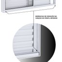 Ver imagem 4 de Janela Veneziana de Aluminio de Correr Lateral 100x120cm Lucasa Ideale Branco