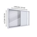 Ver imagem 2 de Janela Veneziana de Aluminio de Correr Lateral 100x120cm Lucasa Ideale Branco