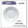 Jogo de Prato Jasmin 04 Pratos Fundos - Sopa - 23cm Branco - 1