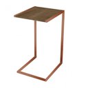 Ver imagem 3 de Mesa Lateral Industrial Steel Cobre E Imbuia - Cor: Marrom