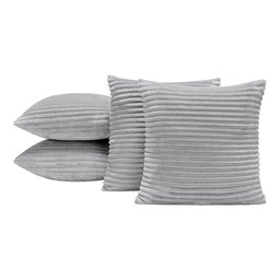 Kit 04 Almofadas Cheias Velvet Bariloche 45cm X 45cm - Cinza Bia Enxovais Almofada Velvet - 1