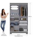 Ver imagem 5 de Guarda Roupa 4 Portas com Pés Linha Paris Onix Espresso Móveis