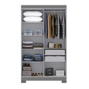 Ver imagem 4 de Guarda Roupa 4 Portas com Pés Linha Paris Onix Espresso Móveis